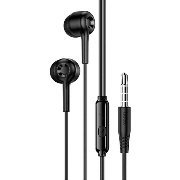 Vezetékes audio fejhallgató, In Ear, Hoco M82, Jack 3,5 mm-es csatlakozó, fekete