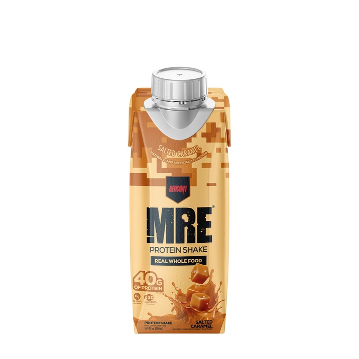 Shake Proteic din Alimente Intregi cu Aroma de Caramel Sarat, Redcone1 MRE Protein Shake, 500 ml