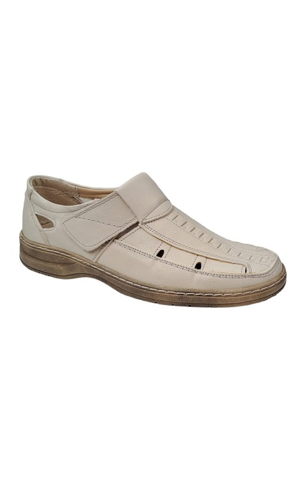 Pantofi barbati casual din piele naturala 200339, Bej