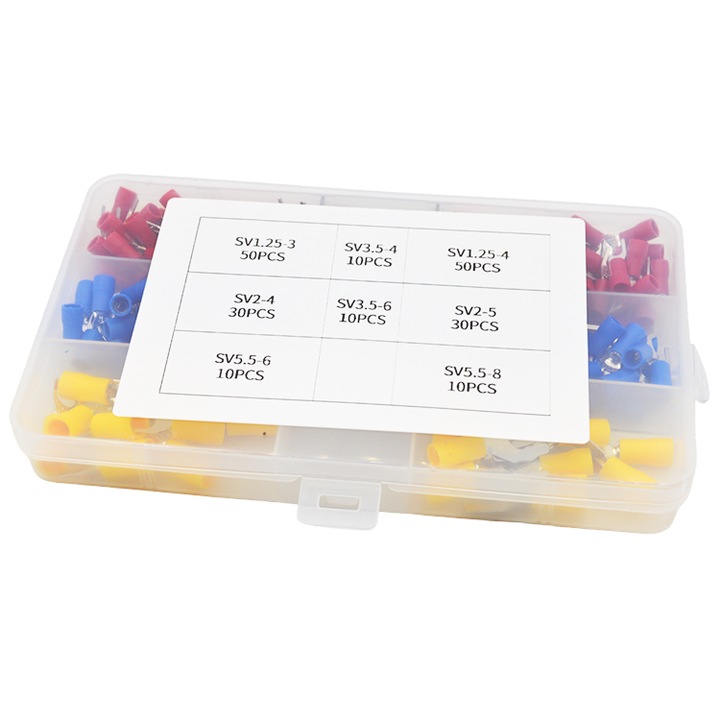 200 db elektromos csatlakozót tartalmazó készlet