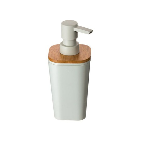Dispenser sapun lichid Frandis plastic/bambus alb/natur model