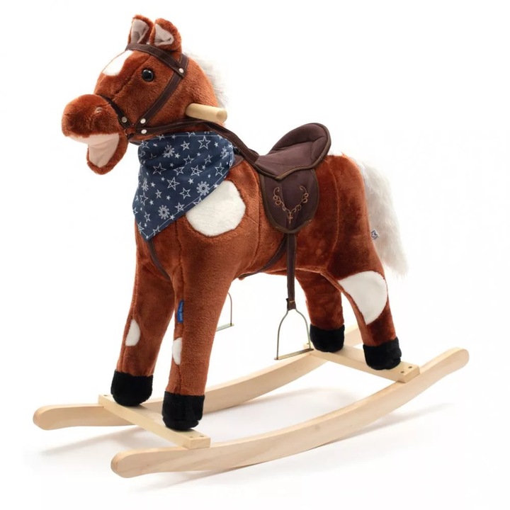 Baby Mix Hintaló száj- és farokmozgató effektekkel, farmer és galopp hangeffektusokkal, barna fehér foltokkal