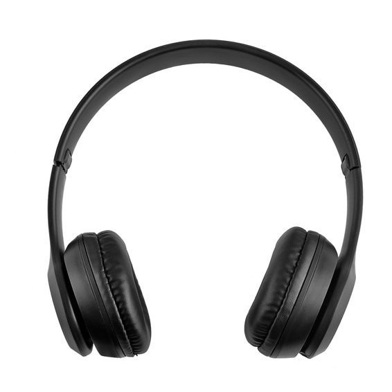 Casti wireless, Fm Radio, Microfon incorporat, Port Micro SD, Pliabile, Negru