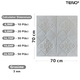 Set 20x Tapet 3D Teno®, suprafata acoperire 9.8 mp, autoadeziv, perete/tavan, model floral, waterproof, usor de montat, design modern, 70x70 cm, gri