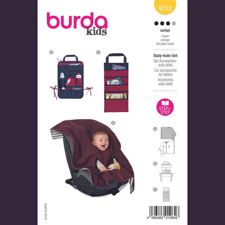 Tipare accesorii, paturica si trusa de ustensile, pentru copiiCraft, in 3 variante, multi-masura onesize, Burda Style 9233