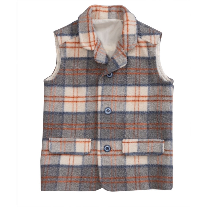 Tipar sacou si vesta cu buzunare si rever pentru baieti, in 2 variante, multi-masura 116 - 146, Burda Style 9234