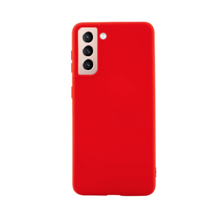 Мек силиконов бъмпер предпазен капак за Samsung Galaxy S22 Plus 5G, червен