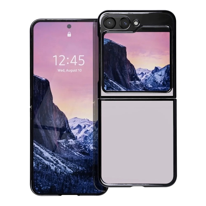 Optim Solution tok, Samsung Galaxy Z Flip 5 5g / Z Flip5 5g telefonnal kompatibilis, rugalmas TPU, fém váz, Optim Protection Technology, fekete
