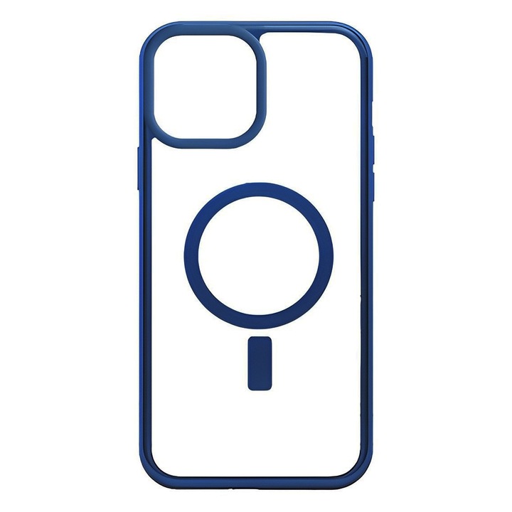 Калъф за iPhone 15 Plus, компактен дизайн, видимо лого, защита на камерата, против пръстови отпечатъци, против удар, против надраскване, магнитен, защитен, Royal Blue