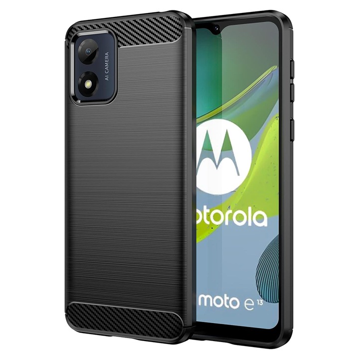 Протектор G-tech, съвместим с Motorola Moto E13, матово покритие, черен