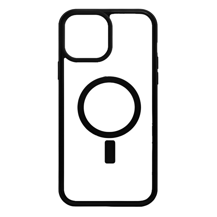 Магнитен защитен калъф за iPhone 15 Plus, функция MagSafe, компактен дизайн, видимо лого, защита на камерата, против пръстови отпечатъци, против удар, против надраскване, Cosmic Charcoal