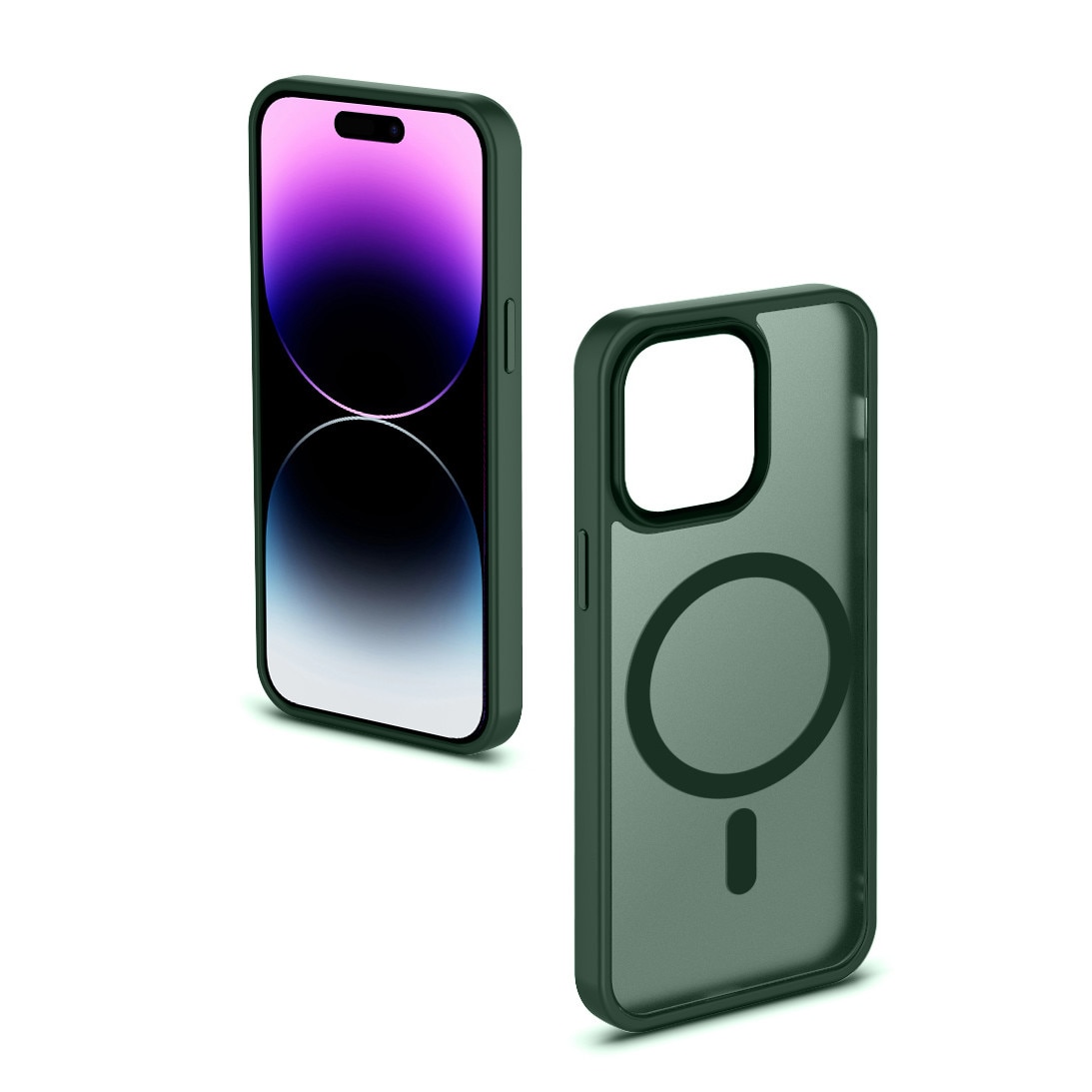 Husa de Protectie, Compatibila Apple iPhone 14 Pro Max, Doctor Shield Fantom, MagSafe - Verde