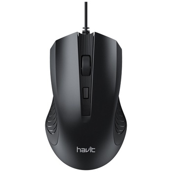 Mouse office optic HAVIT MS752, 1200 dpi, 4 butoane, USB, Negru