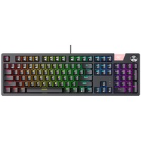 Tastaura gaming mecanica HAVIT KB862L, iluminare RBG, Blue switch, 104 taste, US layout, taste anti-ghosting, buton de control al volumului, capac superior magnetic detasabil USB, negru