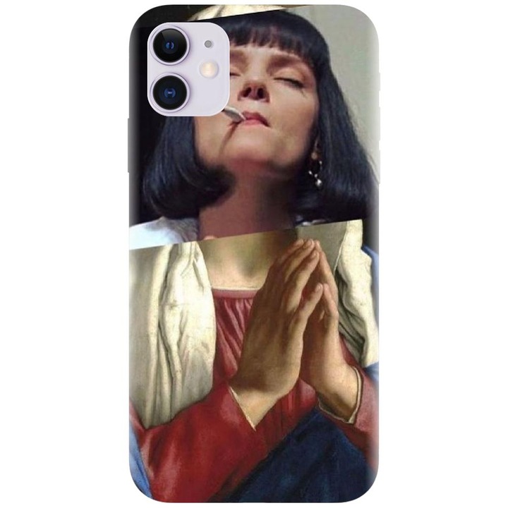 Силиконов калъф, съвместим с Apple Iphone 11 (6.1) - модел Pulp Fiction