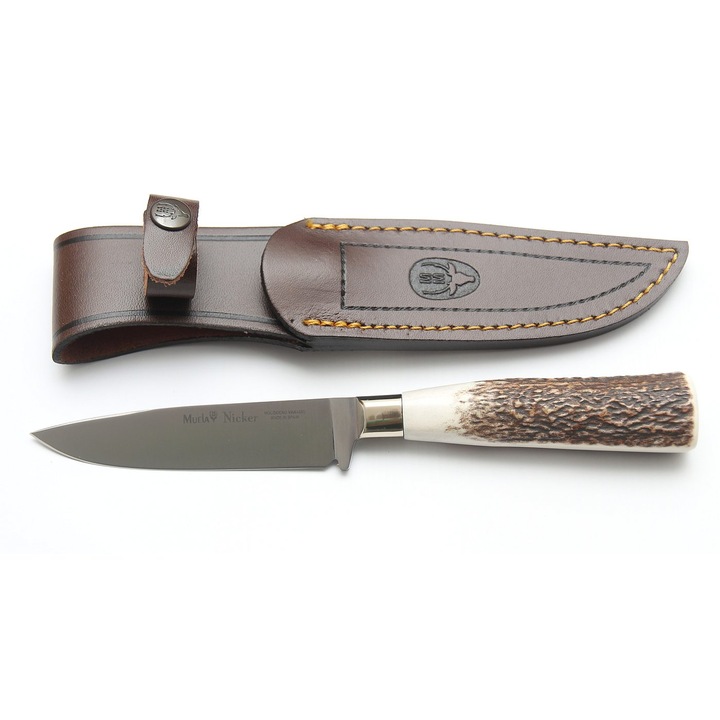 Нож за лов Deer, кожена кания, 11 см острие, Nicker-11A Grit