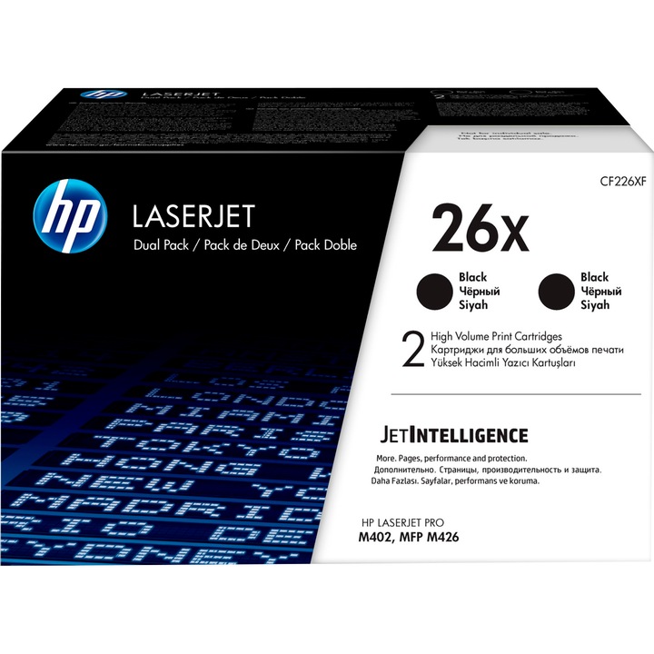 Тонер касета HP 26X 2-pack High Yield, Черна