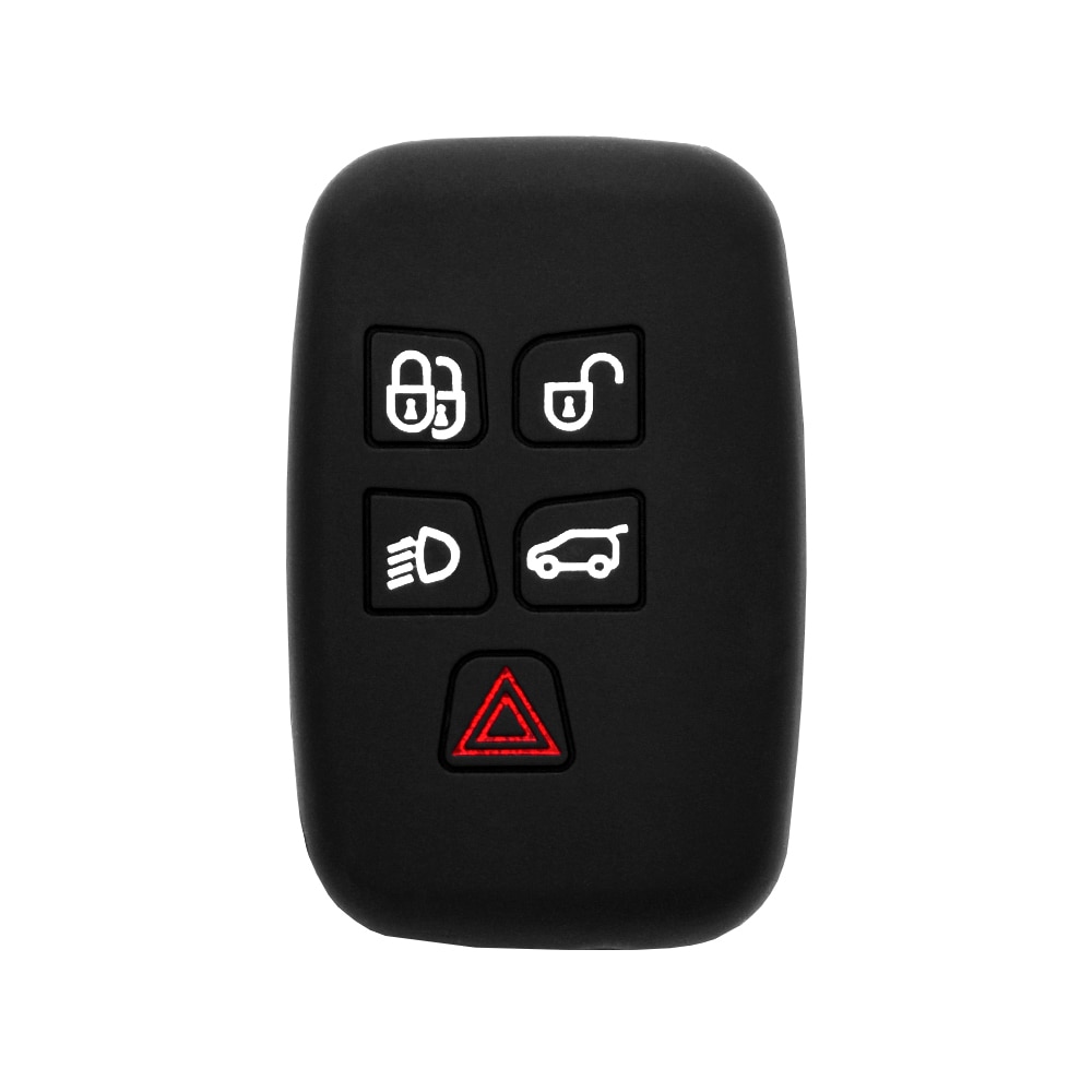 Husa 360 cheie auto compatibila cu Land Rover Discovery, Evoque, Freelander, Range Rover, Sport, Velar/Jaguar E-Pace, E-Type, F-Pace, F-Type, XJ, XF, XE, Silicon, Negru