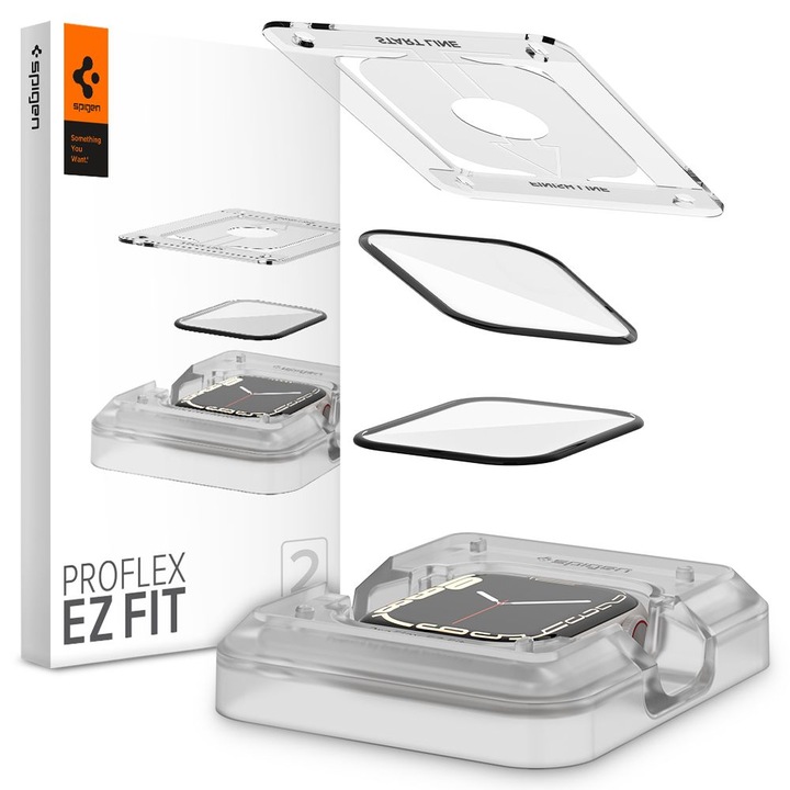 Fólia Apple Watch 7/8 45 mm-es készlet 2, ProFlex EZ Fit, F1032, fekete