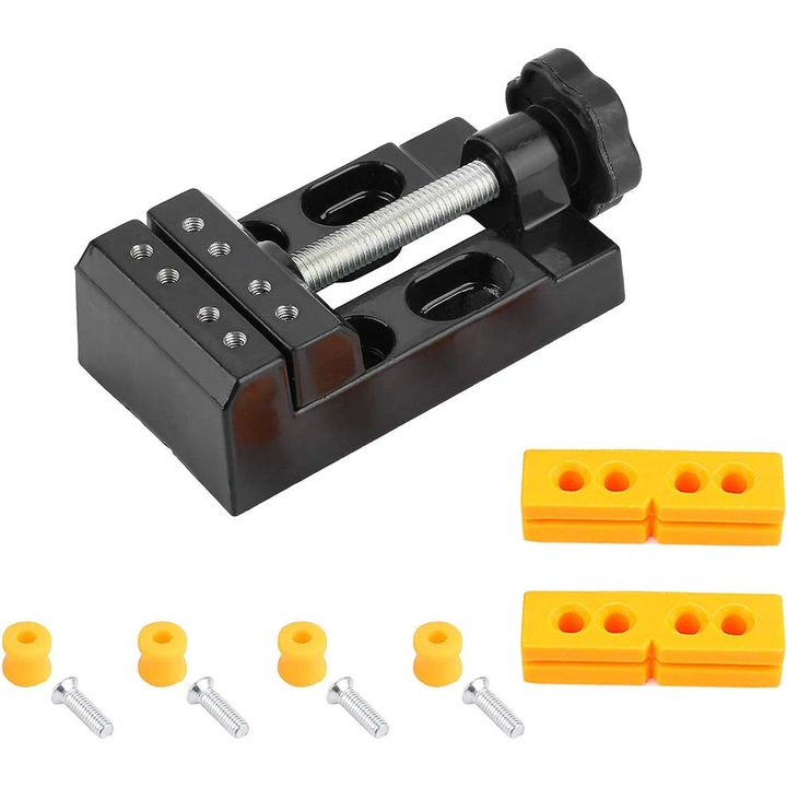 Set mini menghina, Aluminiu, 57 mm, Negru/Galben