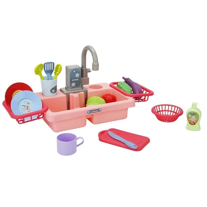 Játszókészlet, Kis szakács, Saját mosogató, Rózsaszín