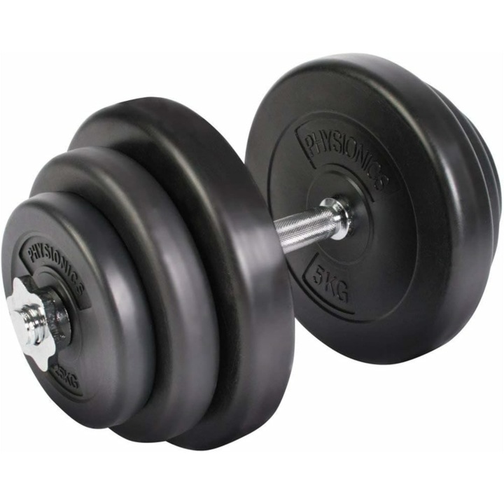 Gantera plastic umpluta cu ciment, 20kg, Physionics