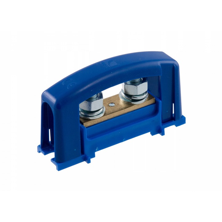 Clema de protectie pentru sina, Pawbol, Plastic 2xM8, Albastru