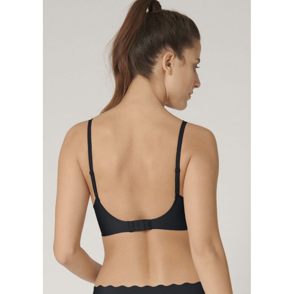 Bustier, Sloggi Zero Feel Wavy Bralette, fekete 