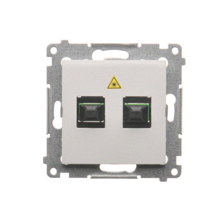 Priza fibra optica dubla, Kontakt-Simon, Alb