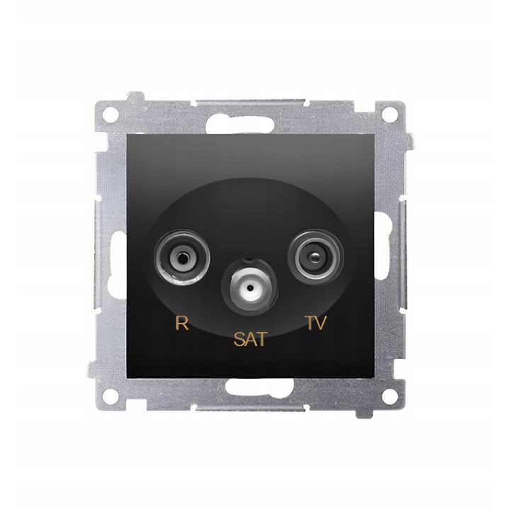 Priza Antena RTV-SAT, Kontakt-Simon, Negru mat