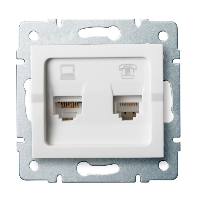 Priza RJ45/RJ11, Kanlux - eMAG.ro