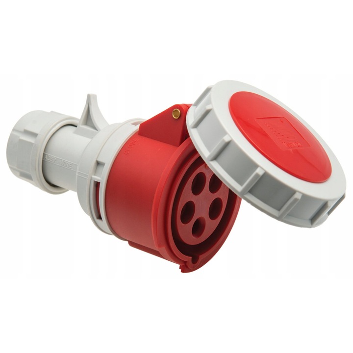 Преносим контакт, Pawbol, 400V, 16A, 5P, IP67, Червен/Бял