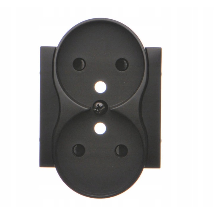 Capac priza cu surub, Kontakt-Simon, Negru mat