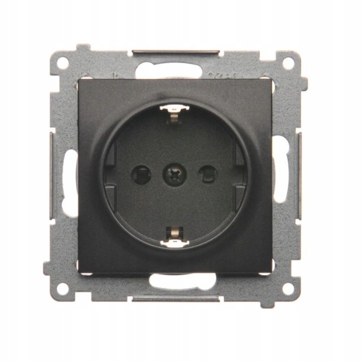 SIMON 54 Priza Schuko cu obloane Antracit