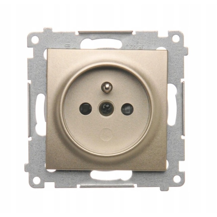 Priza simpla cu impamantare, Kontakt-Simon, Auriu