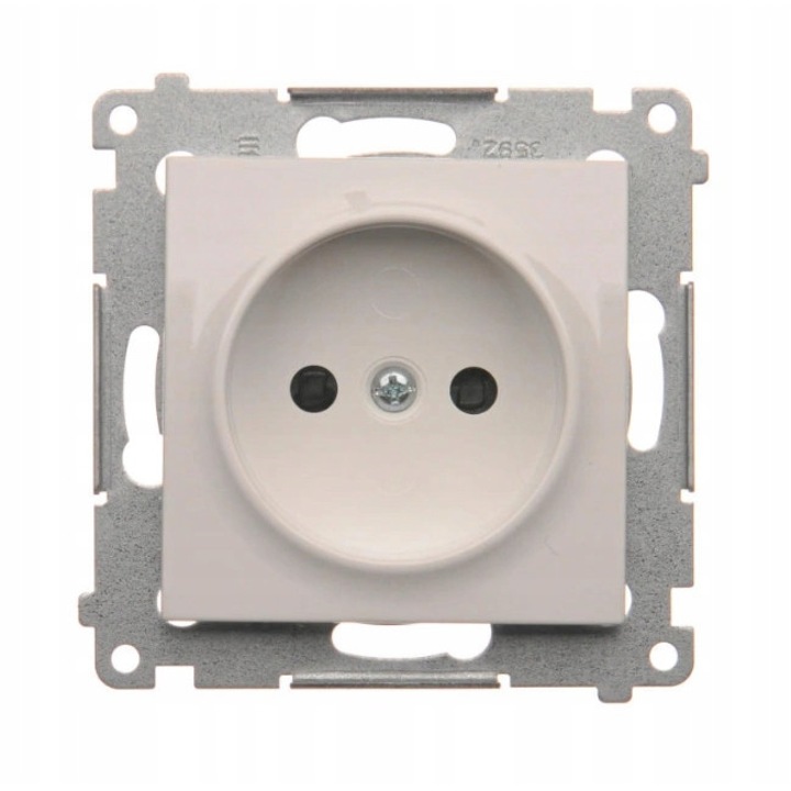 Вграден контакт, Kontakt-Simon, Пластмаса/Поликарбонат, 16 A, 250 V, IP20, 75 x 40 x 75 мм, Бял