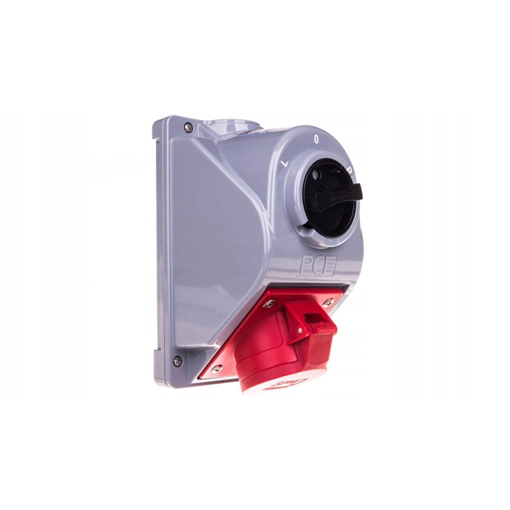 Фиксиран контакт с ключ, PCE, пластмаса, 16A/400V/IP44, червен/бял