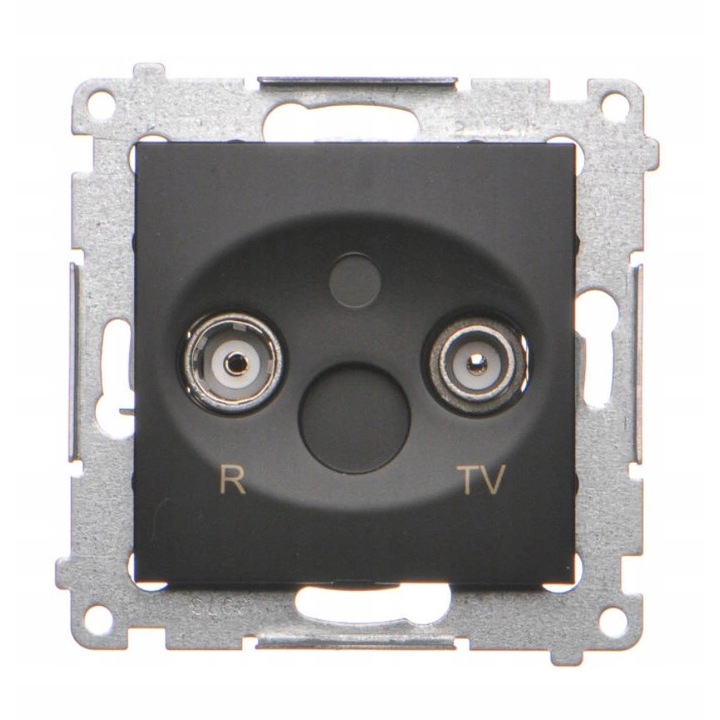 Priza RTV, Kontakt-Simon, Negru mat