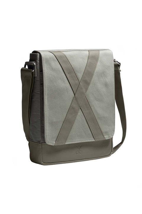KAFT, Geanta crossbody unisex cu finisaj rezistent la apa Methone, Gri cenusiu