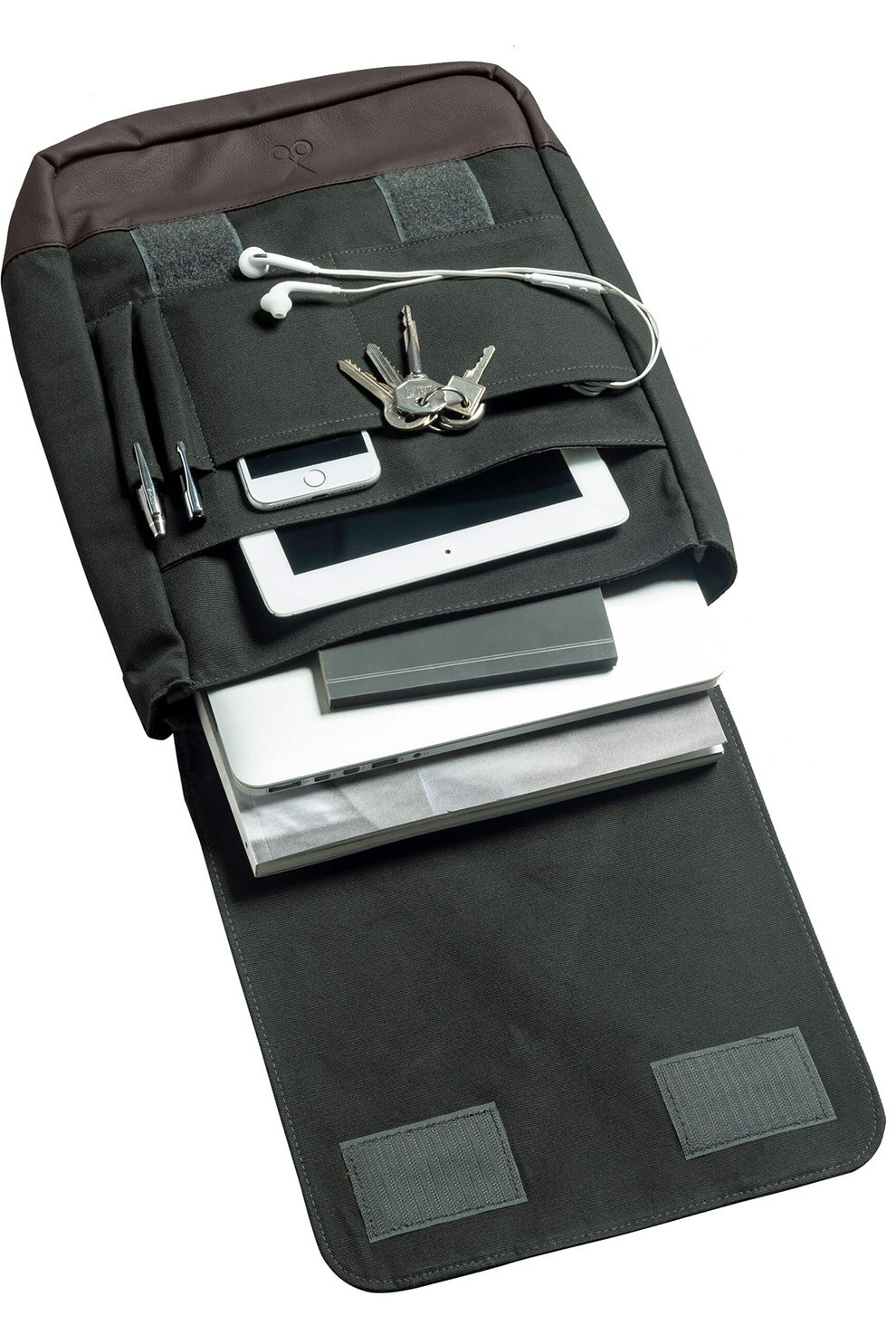 KAFT, Rucsac unisex cu finisaj rezistent la apa, Verde englez, Gri inchis