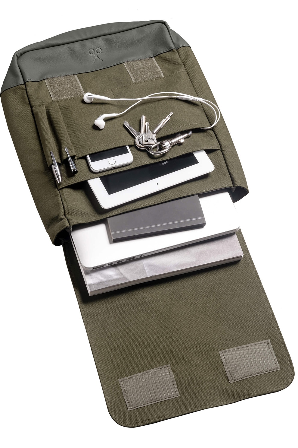 KAFT, Rucsac unisex cu finisaj rezistent la apa, Verde padure