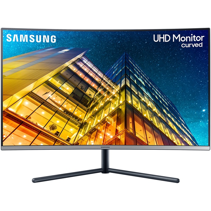 Samsung LU32R590CWPXEN LED Monitor 32", VA, UHD, 3840x2160, Display Port, 1500R ívelt képernyő, Szürke
