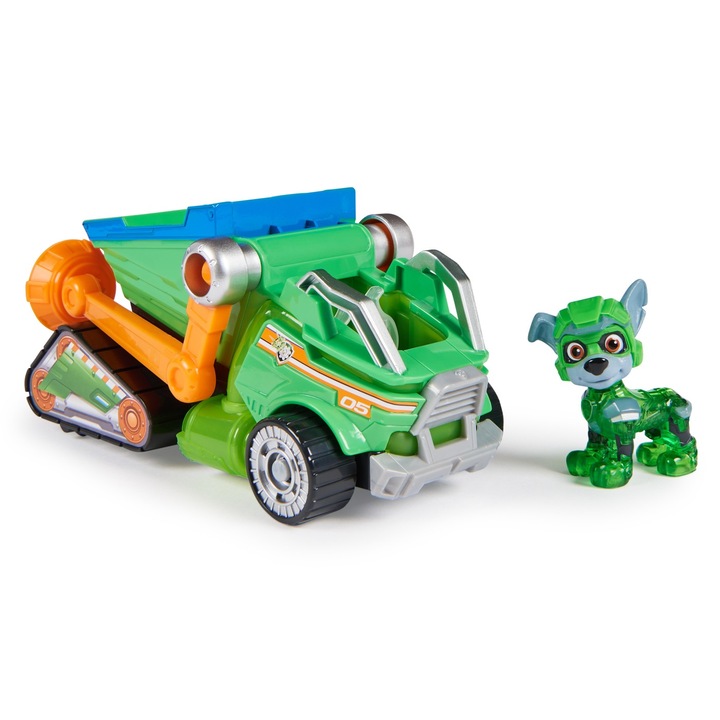 Set figurina si vehicul Paw Patrol The Mighty Movie - Rocky