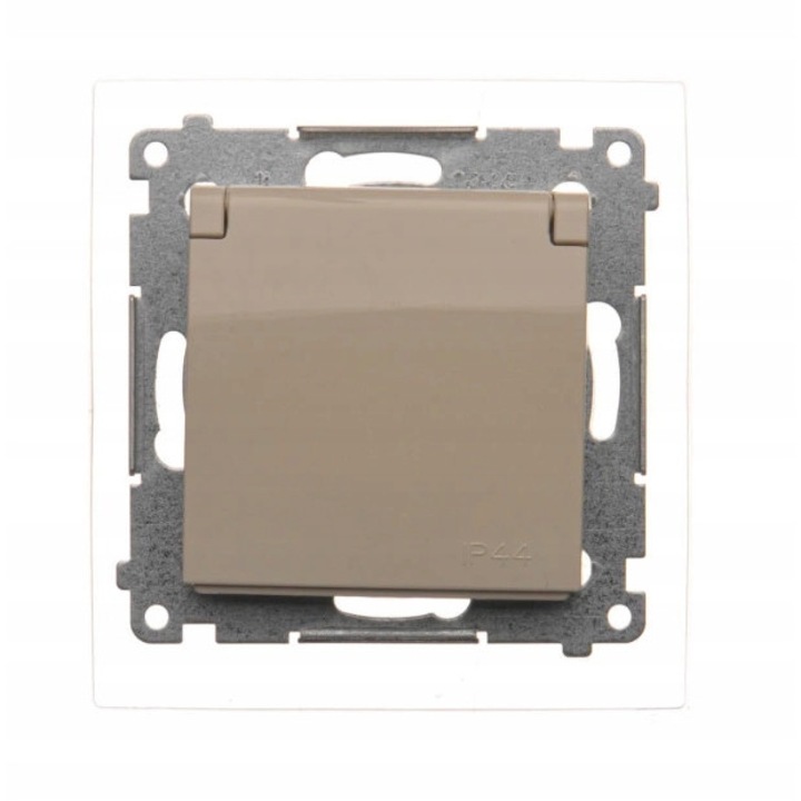 Priza simpla cu capac rabatabil, Kontakt-Simon, IP44