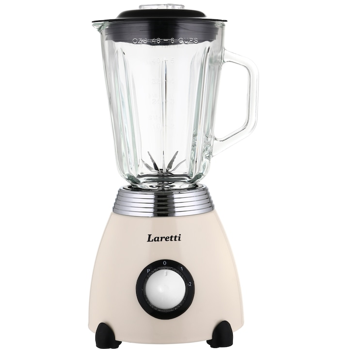 Tocator electric Zilan 500W, vas 1.5L, lame inox, rosu-alb