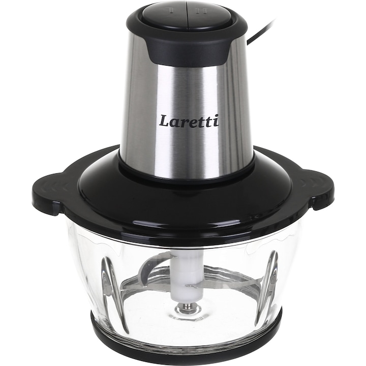 Tocator electric multifunctional, capacitate 3L, putere 250W, cu bol din inox, cu 4 lame din otel inoxidabil, gri