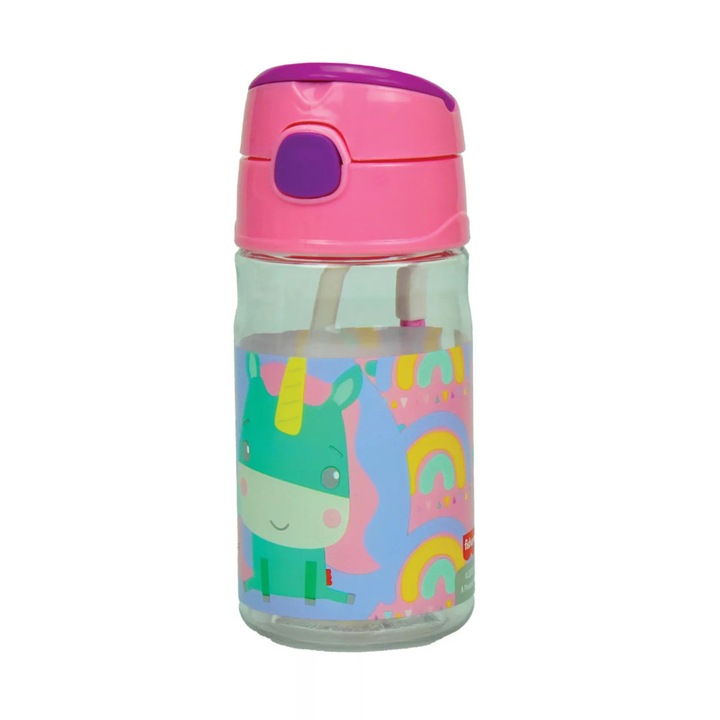 Fisher-Price műanyag kulacs akasztóval unikornis 350ml