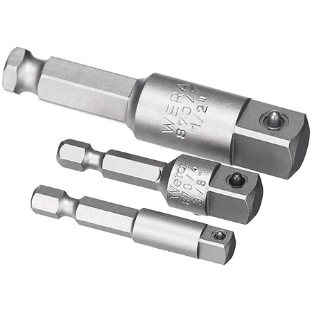 Комплект от 3 адаптера за гаечен ключ Wera, 870/4/7, Комплект A ...