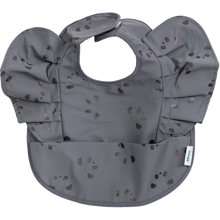 BabySnugg vízálló előke, baba partedli, 6-24 hónap, Grey Panda