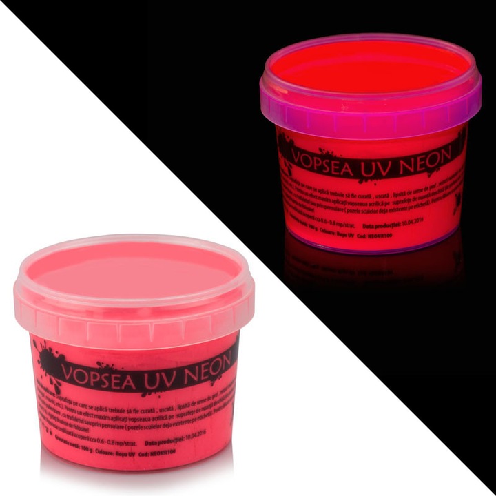 Vopsea ProCart, UV neon rosu, 30 ml